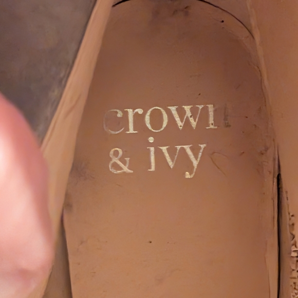 Crown & Ivy Morcella Ruffle Ankle Boots - Light Gray Suede - Picture 11 of 12